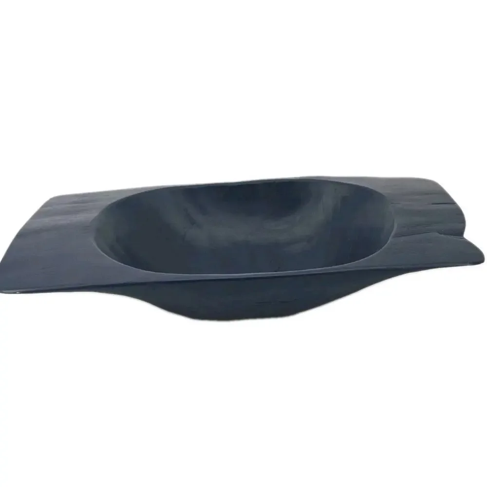 Etu Homes Dough Bowl Farmhouse Handcarved Reclaimed Wood Artisan Navy Food Safe